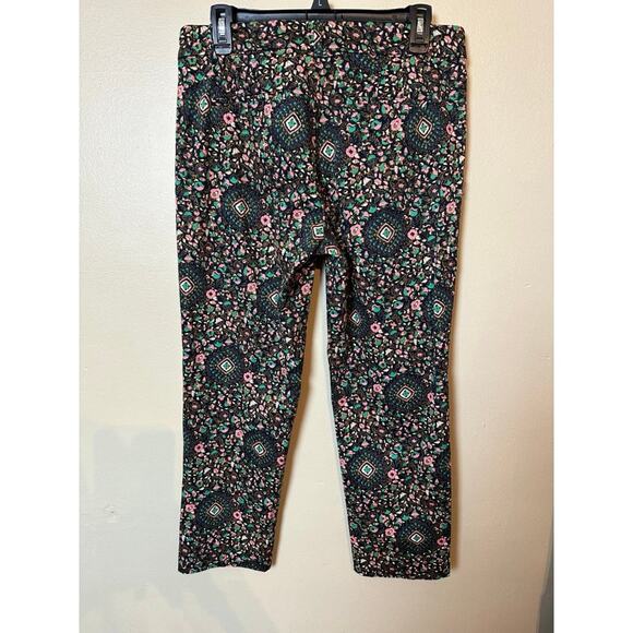J.CREW Floral Skimmer Cropped Ankle Trouser Pants Womens Size 6 High Rise - Picture 5 of 6